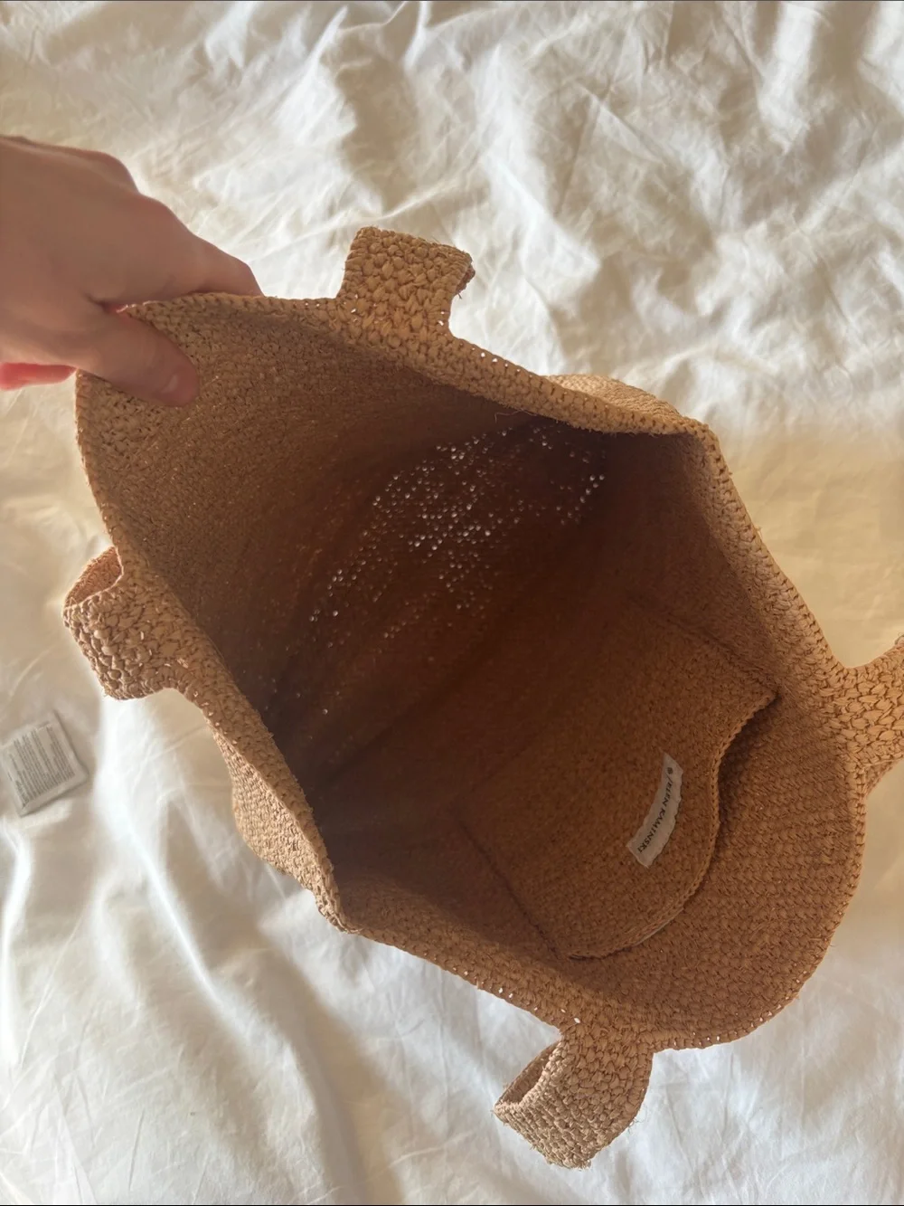 Helen Kaminski Raffia Woven Tote, Natural Tan - Picture 7 of 8
